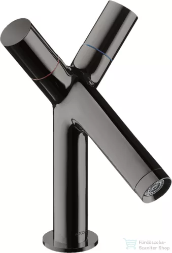 Hansgrohe AXOR STARCK 80 kétkaros mosdó csaptelep automata leeresztővel, polírozott fekete króm 10030330