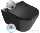 Sapho AVVA RIMLESS fali WC beépített bidézuhannyal, 53x35,5 cm, fekete (100312-110)