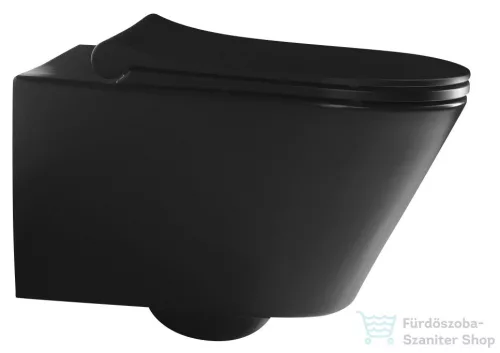 Sapho AVVA RIMLESS fali WC, 53x36cm, fekete (100314-110)