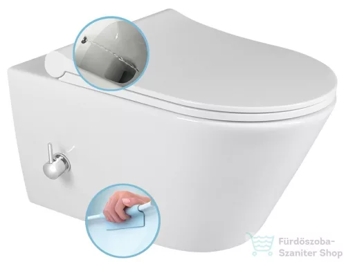 Sapho AVVA RIMLESS fali WC bidézuhannyal, csapteleppel, 35,5x53cm (100315)