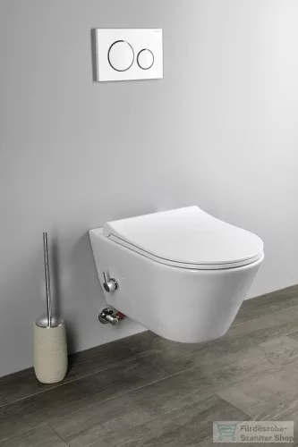 Sapho AVVA RIMLESS fali WC bidézuhannyal, csapteleppel, 35,5x53cm (100315)
