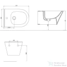 Sapho AVVA fali bidé, 35,5x53cm (100324)