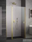 Radaway Nes Brushed Gold DWJ-II 90 zuhanyajtó, szálcsiszolt arany profil, balos 10036090-99-01L