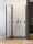 Radaway Nes Black DWJ-II 110 zuhanyajtó, matt fekete profil, balos 10036110-54-01L