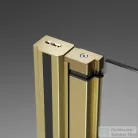 Radaway Nes Brushed Gold DWJ-II 120 zuhanyajtó, szálcsiszolt arany profil, balos 10036120-99-01L