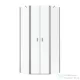 Radaway NES PTD 80x80 szögletes zuhanykabin szálcsiszolt króm/átlátszó 10051000-91-01+10051400-91-01