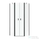 Radaway NES PTD 80x80 szögletes zuhanykabin szálcsiszolt fegyvermetál/átlátszó 10051000-92-01+10051400-92-01