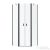 Radaway NES PTD 80x80 szögletes zuhanykabin szálcsiszolt fegyvermetál/átlátszó 10051000-92-01+10051400-92-01