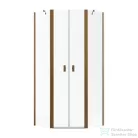 Radaway NES PTD 80x80 szögletes zuhanykabin szálcsiszolt réz/átlátszó 10051000-93-01+10051400-93-01