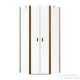 Radaway NES PTD 80x80 szögletes zuhanykabin szálcsiszolt réz/átlátszó 10051000-93-01+10051400-93-01