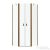 Radaway NES PTD 90x90 szögletes zuhanykabin szálcsiszolt réz/átlátszó 10051000-92-01+10051600-92-01