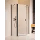 Radaway Nes PTJ 80x80B szögletes zuhanykabin, balos, fekete 10052000-54-01L+10052500-54-01