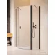 Radaway Nes PTJ 100x100J szögletes zuhanykabin, jobbos, fekete 10052000-54-01R+10052100-54-01