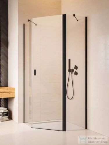 Radaway Nes PTJ 80x80J szögletes zuhanykabin, jobbos, fekete 10052000-54-01R+10052500-54-01