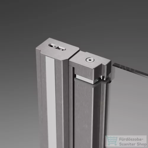 Radaway Nes PTJ 100x100J szögletes zuhanykabin, jobbos, szálcsiszolt króm 10052000-91-01R+10052100-91-01