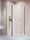 Radaway Nes PTJ 100x100B szögletes zuhanykabin, balos, szálcsiszolt fegyvermetál 10052000-92-01L+10052100-92-01