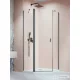 Radaway Nes PTJ 100x100B szögletes zuhanykabin, balos, szálcsiszolt fegyvermetál 10052000-92-01L+10052100-92-01