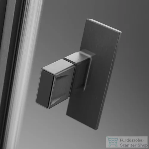 Radaway Nes PTJ 100x100B szögletes zuhanykabin, balos, szálcsiszolt fegyvermetál 10052000-92-01L+10052100-92-01
