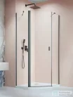 Radaway Nes PTJ 80x80B szögletes zuhanykabin, balos, szálcsiszolt fegyvermetál 10052000-92-01L+10052500-92-01