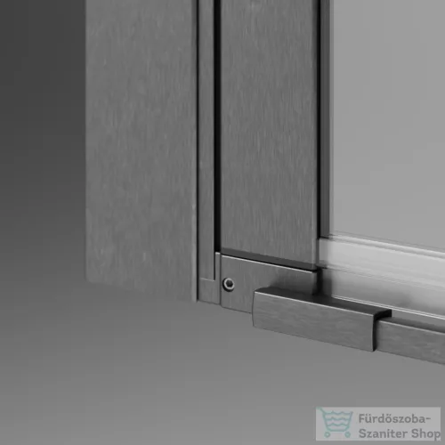 Radaway Nes PTJ 80x80B szögletes zuhanykabin, balos, szálcsiszolt fegyvermetál 10052000-92-01L+10052500-92-01