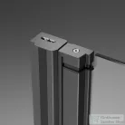 Radaway Nes PTJ 90x90B szögletes zuhanykabin, balos, szálcsiszolt fegyvermetál 10052000-92-01L+10052900-92-01