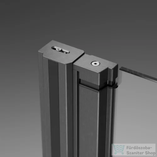 Radaway Nes PTJ 100x100J szögletes zuhanykabin, jobbos, szálcsiszolt fegyvermetál 10052000-92-01R+10052100-92-01