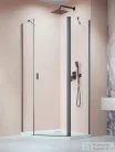 Radaway Nes PTJ 80x80J szögletes zuhanykabin, jobbos, szálcsiszolt fegyvermetál 10052000-92-01R+10052500-92-01