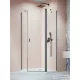 Radaway Nes PTJ 80x80J szögletes zuhanykabin, jobbos, szálcsiszolt fegyvermetál 10052000-92-01R+10052500-92-01