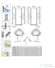 Radaway Nes PTJ 90x90J szögletes zuhanykabin, jobbos, szálcsiszolt fegyvermetál 10052000-92-01R+10052900-92-01