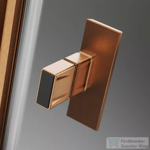 Radaway Nes PTJ 100x100J szögletes zuhanykabin, jobbos, szálcsiszolt réz 10052000-93-01R+10052100-93-01