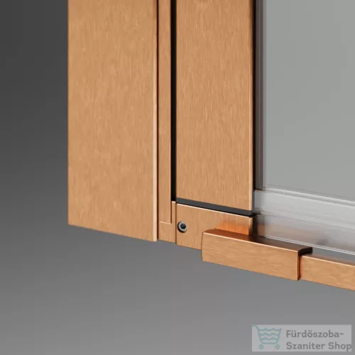 Radaway Nes PTJ 100x100J szögletes zuhanykabin, jobbos, szálcsiszolt réz 10052000-93-01R+10052100-93-01