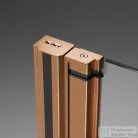 Radaway Nes PTJ 100x100J szögletes zuhanykabin, jobbos, szálcsiszolt réz 10052000-93-01R+10052100-93-01