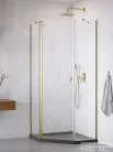 Radaway Nes PTJ 100x100B szögletes zuhanykabin, balos, szálcsiszolt arany 10052000-99-01L+10052100-99-01