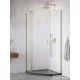 Radaway Nes PTJ 90x90B szögletes zuhanykabin, balos, szálcsiszolt arany 10052000-99-01L+10052900-99-01