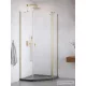 Radaway Nes PTJ 90x90J szögletes zuhanykabin, jobbos, szálcsiszolt arany 10052000-99-01R+10052900-99-01