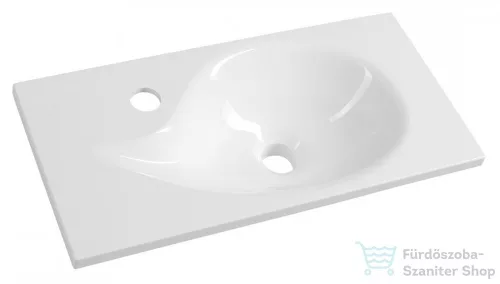 Sapho AQUA öntöttmárvány mosdó, 50,5x1,8x25cm (10053)