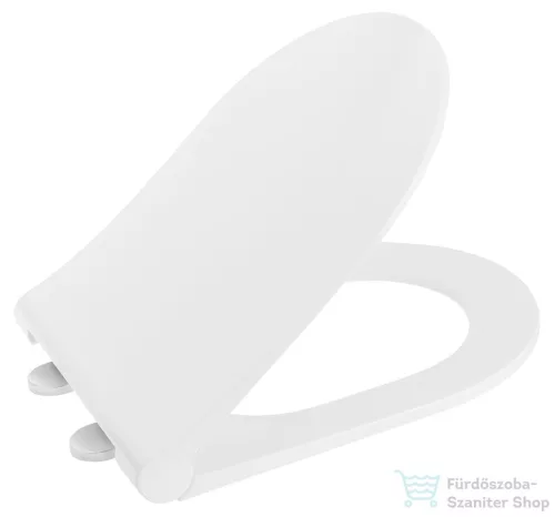 Sapho AVVA SLIM WC-ülőke, soft close, króm/fehér 100787