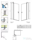 Radaway Nes 8 Black Walk-in KDD-II 80 zuhanyfal, matt fekete profil, jobbos 10085080-54-01R
