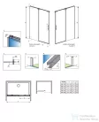 Radaway Espera Pro DWJ 160 jobbos zuhanyajtó 10090160-01-01R+10091160-01-01R