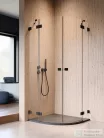 Radaway Essenza Pro PDD 80x80 íves zuhanykabin,  fekete 10095080-54-01L_10095080-54-01R