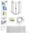 Radaway Essenza Pro PDD 90x90 íves zuhanykabin, fekete 10095090-54-01L_10095090-54-01R