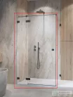 Radaway Essenza Pro KDJ 80B zuhanykabin balos ajtó része, szálcsiszolt fegyvermetál 10097080-92-01L