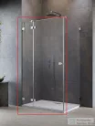 Radaway Essenza Pro KDJ 90B zuhanykabin jobbos ajtó része, szálcsiszolt króm 10097090-91-01L