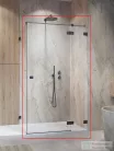Radaway Essenza Pro KDJ 100J zuhanykabin jobbos ajtó része, szálcsiszolt fegyvermetál 10097100-92-01R