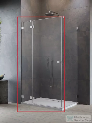 Radaway Essenza Pro KDJ 110B zuhanykabin jobbos ajtó része, szálcsiszolt króm 10097110-91-01L