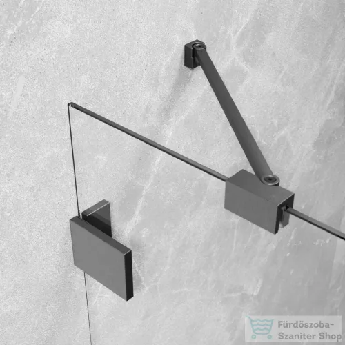 Radaway Essenza Pro KDJ 110B zuhanykabin balos ajtó része, szálcsiszolt fegyvermetál 10097110-92-01L