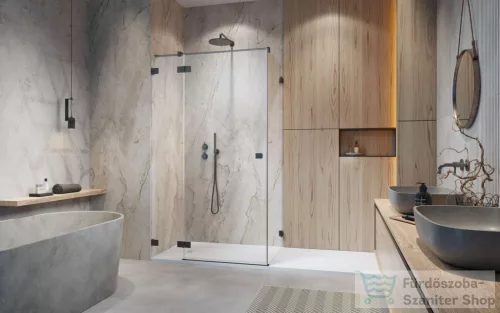 Radaway Essenza Pro KDJ 120B zuhanykabin balos ajtó része, szálcsiszolt fegyvermetál 10097120-92-01L