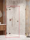 Radaway Essenza Pro KDJ 120B zuhanykabin balos ajtó része, szálcsiszolt réz 10097120-93-01L