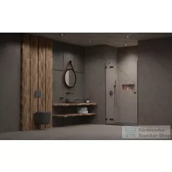   Radaway Essenza Pro DWJ 90 zuhanyajtó, szálcsiszolt fegyvermetál, balos 10099090-92-01L