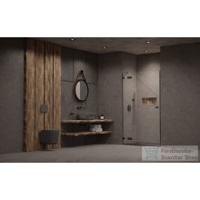   Radaway Essenza Pro DWJ 110 zuhanyajtó, szálcsiszolt fegyvermetál, balos 10099110-92-01L